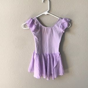 Cute purple Leo with ruffle sleeves & skirt